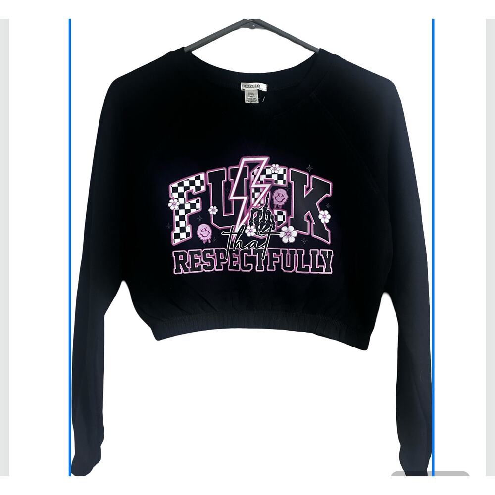 Sassy Long Sleeve half top Sweatshirt size Small